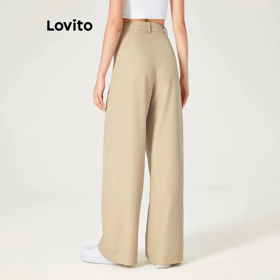Kit 3 Calças Lovito Elegante Plissada