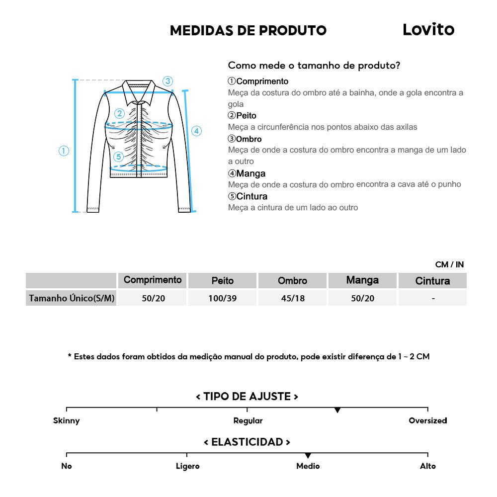 Lovito Casual Suéter Feminino Liso Básico