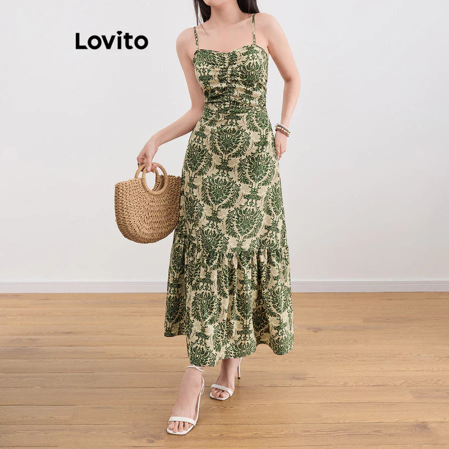 Lovito Vestido Franzido [FRETE GRÁTIS]