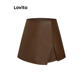 Lovito Shorts Falsos 2 em 1 com Zíper