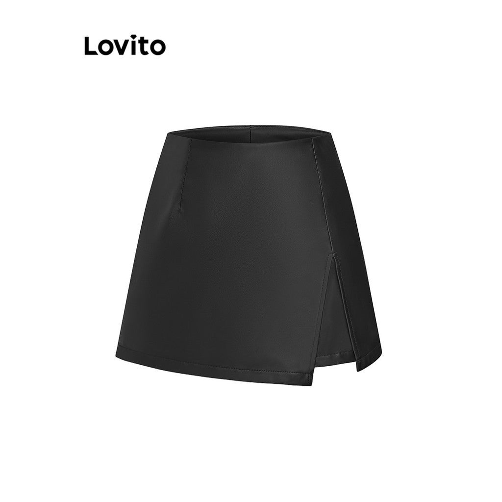 Lovito Shorts Falsos 2 em 1 com Zíper