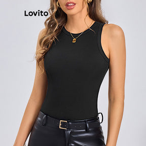 Lovito Regata casual de malha canelada lisa