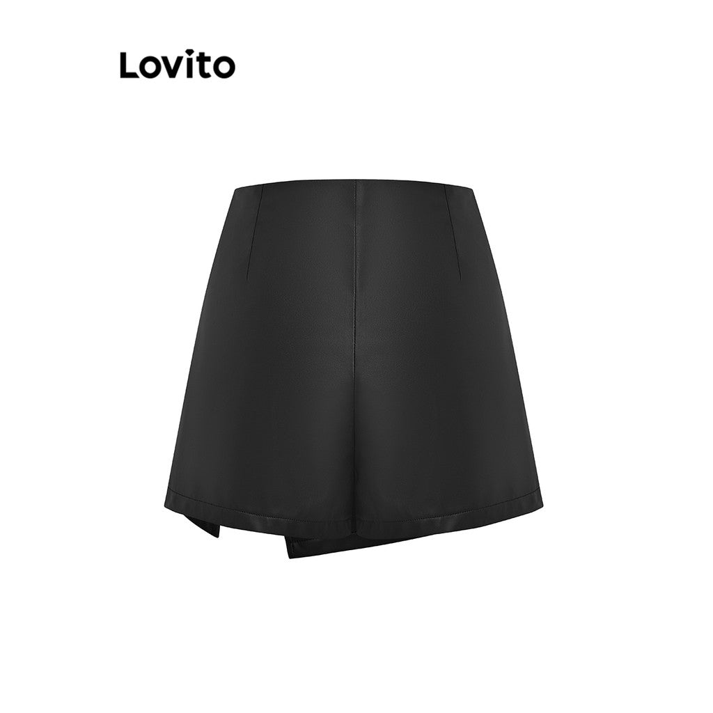 Lovito Shorts Falsos 2 em 1 com Zíper