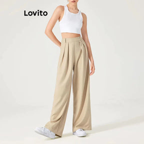 Kit 3 Calças Lovito Elegante Plissada