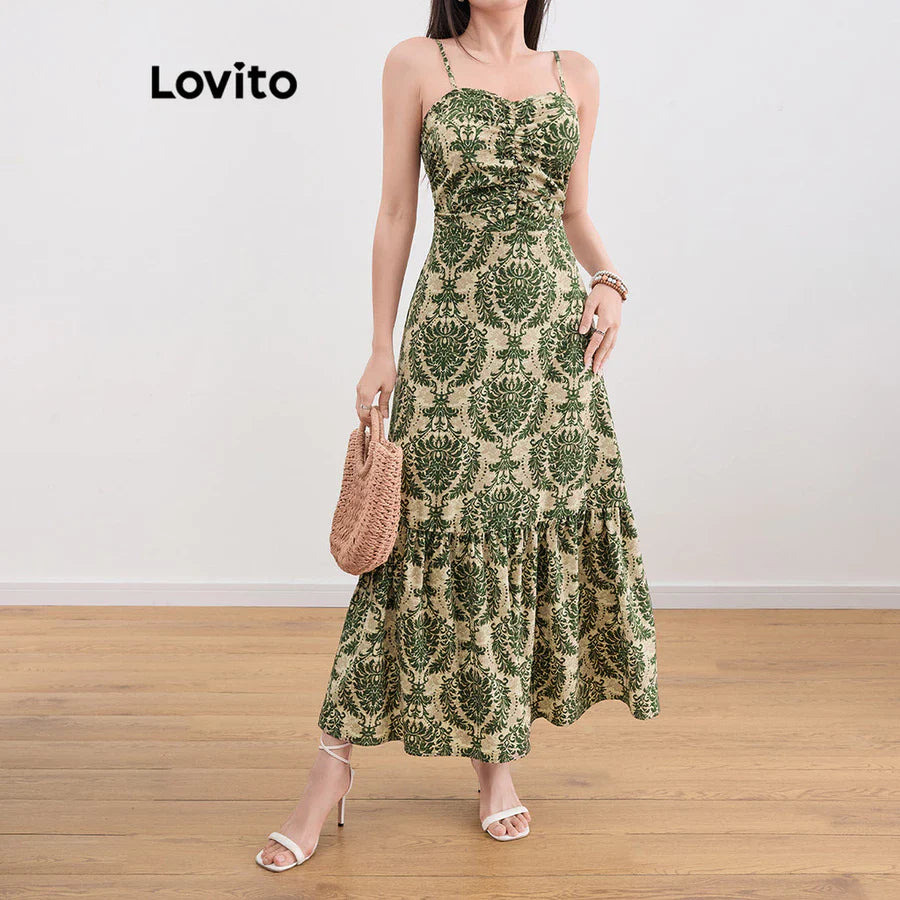 Lovito Vestido Franzido [FRETE GRÁTIS]