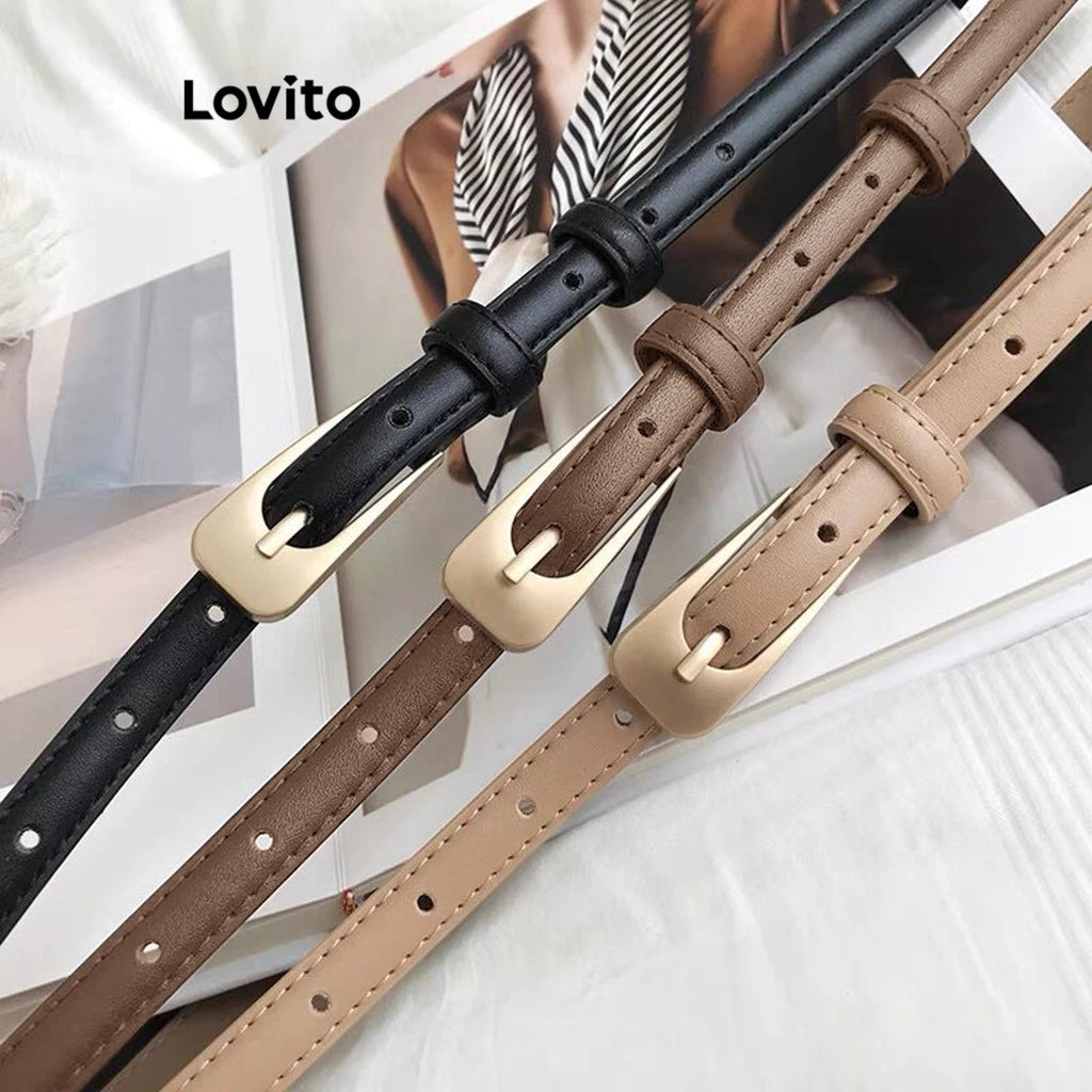 Lovito Cinto Básico com Acessórios Metálicos