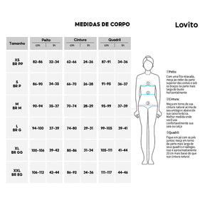 Kit 3 Calças Lovito Elegante Plissada