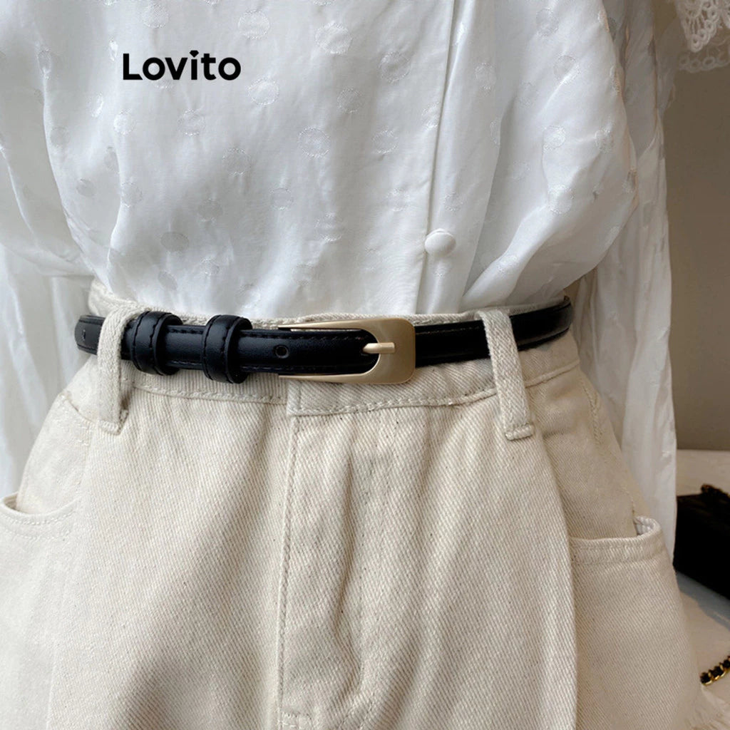 Lovito Cinto Básico com Acessórios Metálicos