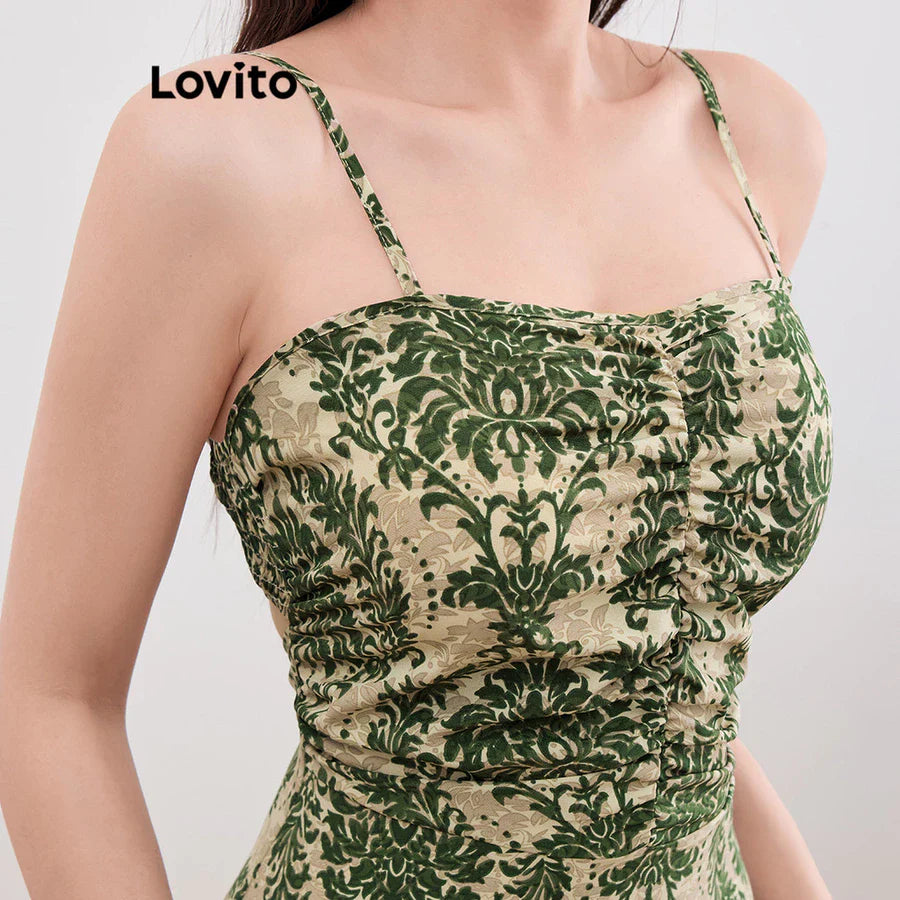 Lovito Vestido Franzido [FRETE GRÁTIS]