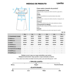 Lovito Regata casual de malha canelada lisa