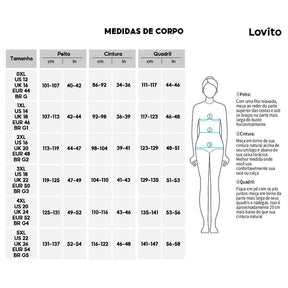 Lovito Regata casual de malha canelada lisa