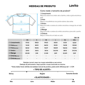 Lovito Camiseta Casual Lisa Com Colarinho Reto