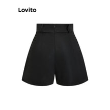 Lovito Elegante Short Plissado Básico